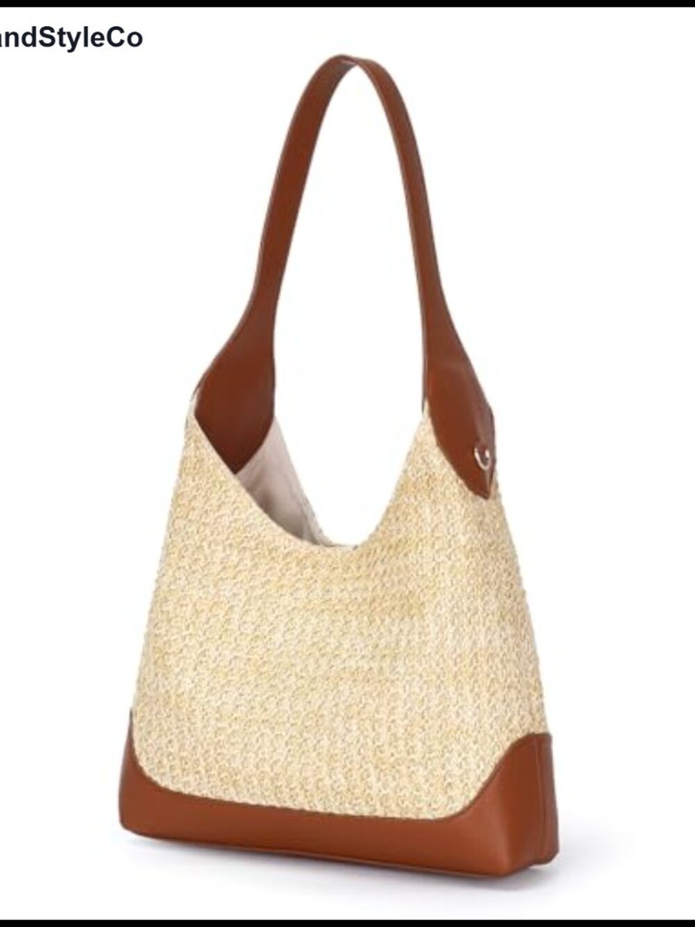 Women's Straw Hobo Shoulder Bag Handwoven Tote Summer Beach